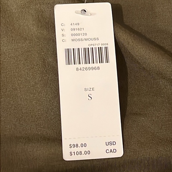 Daily Practice asymmetric tank top dress with ruched waist, color moss, sz S,NWT - Picture 6 of 14